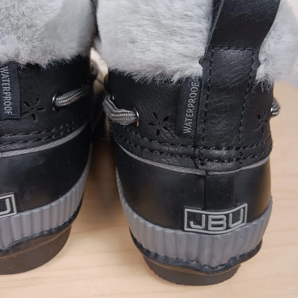 Jambu‎ JBU Maria Waterproof Ankle Boots Black Faux Fur Womens 9M Winter Rain